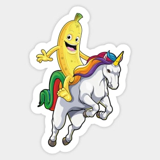 Banana Unicorn Joyride Sticker